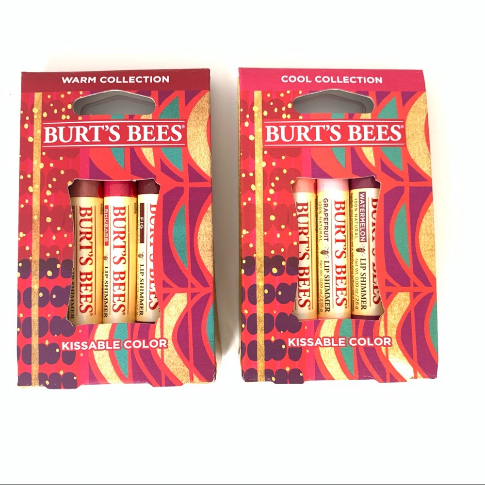 Burt’s Bees lip shimmers Warm and Cool collection